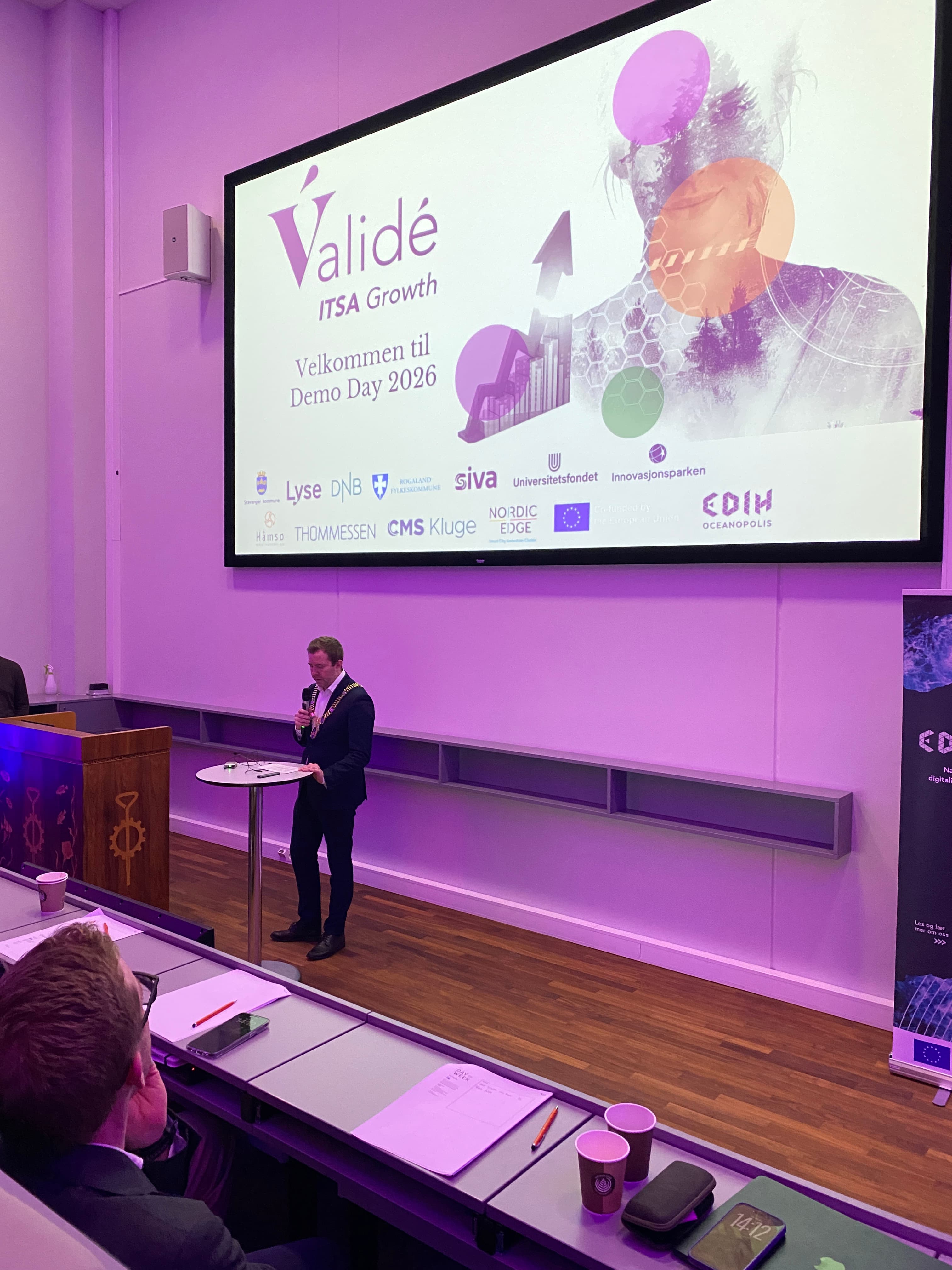 Valide ITSA Growth Demo Day 2026. Mayor of Stavanger, Tormod W. Losnedal.
