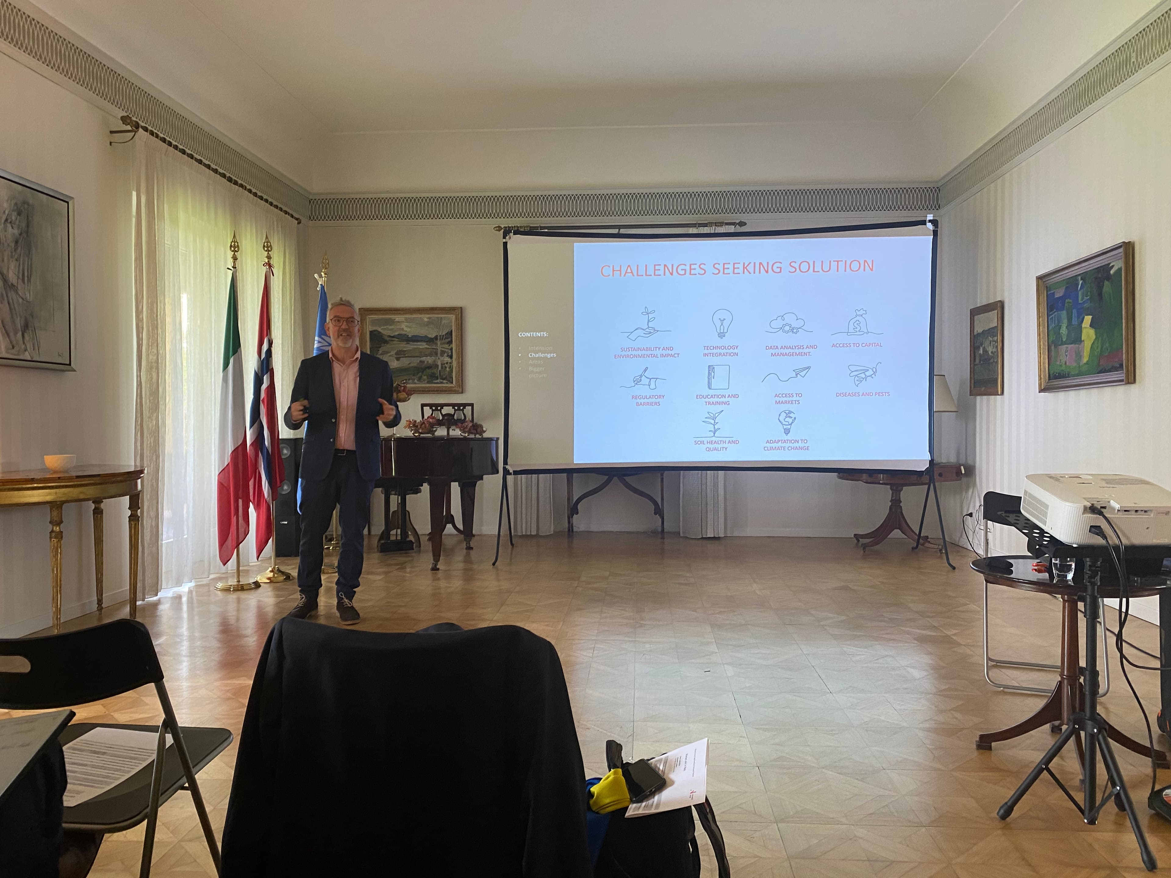 Gunnar Crawford, head of Nordic Edge agritech clusters. Here from a joint trip to Italy with Innovation Norway.